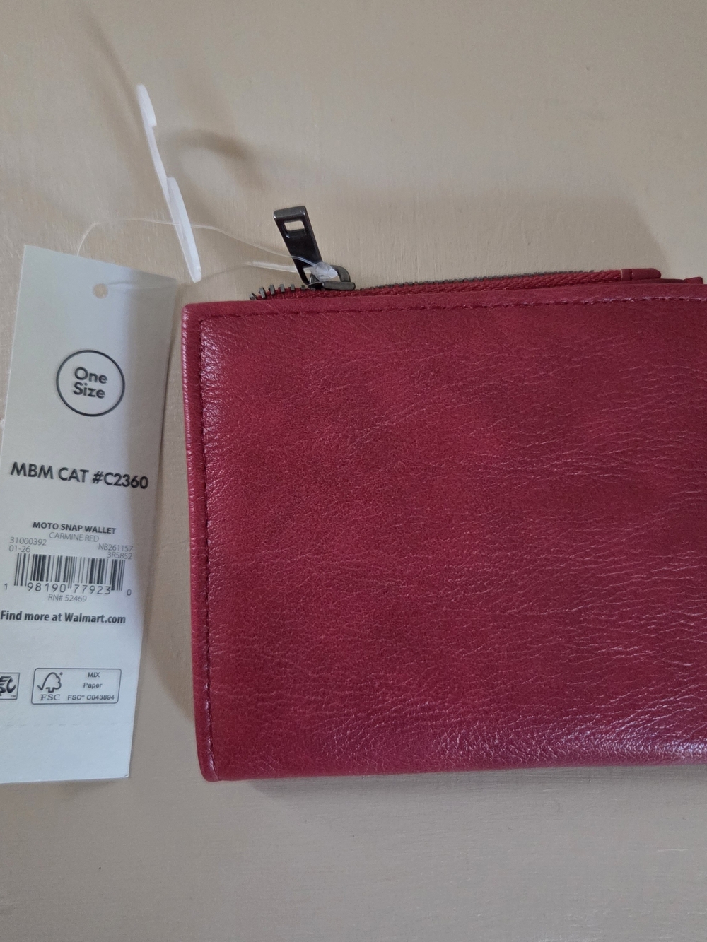 Moto Snap Wallet - Red Zip Wallet